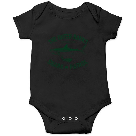 OBX Shark Patrol OBX Vintage Dark Green Onesies