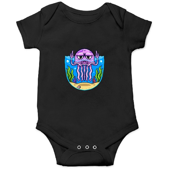Jelly Fish Middle Finger Jellyfish Onesies