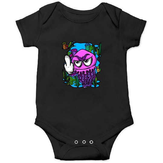 Jelly Fish Middle Finger Jellyfish Onesies
