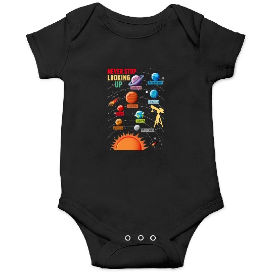 Telescope Solar System Planets Astronomy Lover Onesies