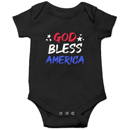 Patriotic USA God Bless America Onesies