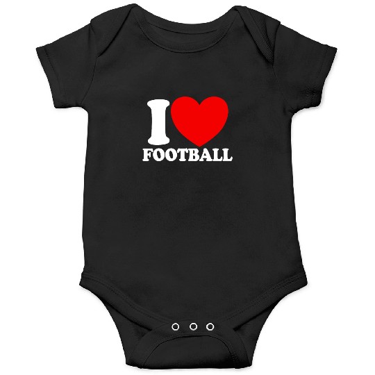 I Love Football Red Heart Football Lover Football Onesies