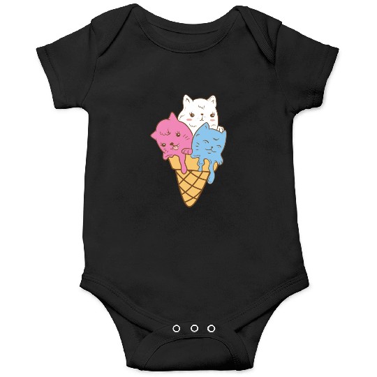 Cute Ice Cream Cats Cat Lover Gift Idea Onesies