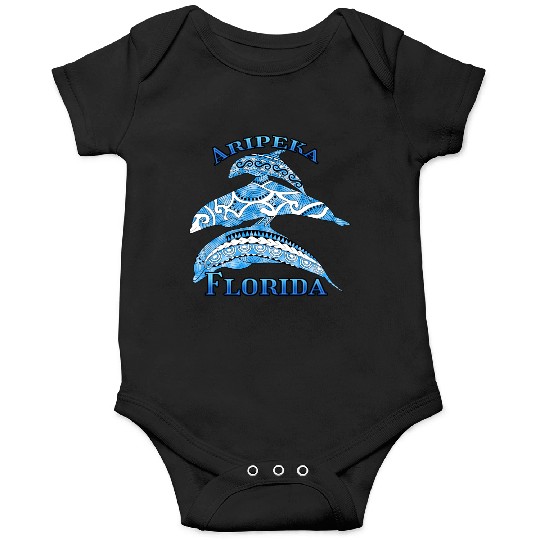 Aripeka Florida Vacation Tribal Dolphins Onesies
