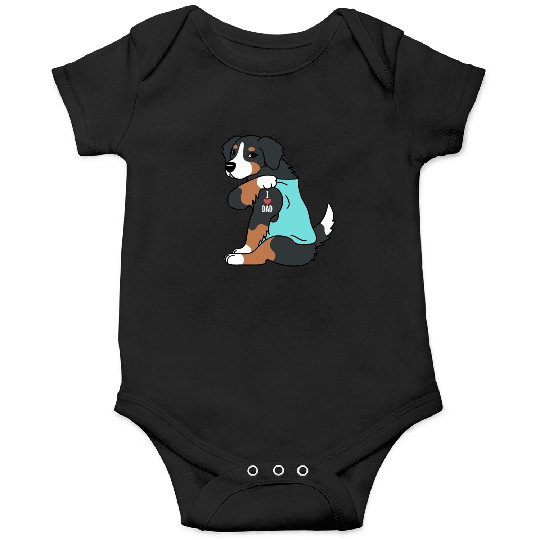 I Love Dad Bernese Mountain Dog Onesies
