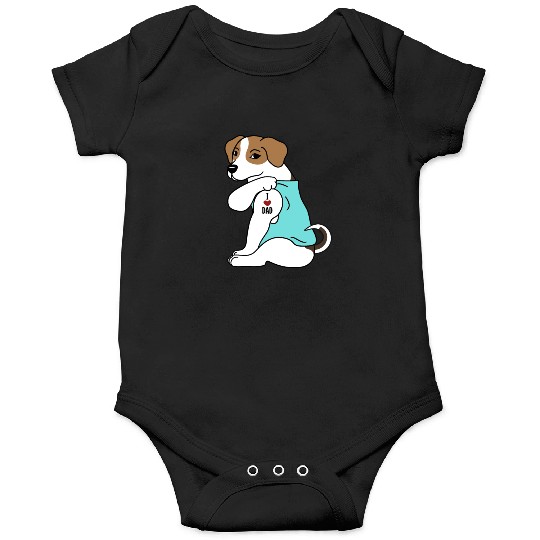 I Love Dad Jack Russell Terrier Onesies