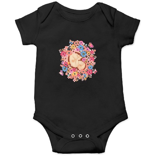 Midwife Flowers Butterfly Baby Doula Onesies
