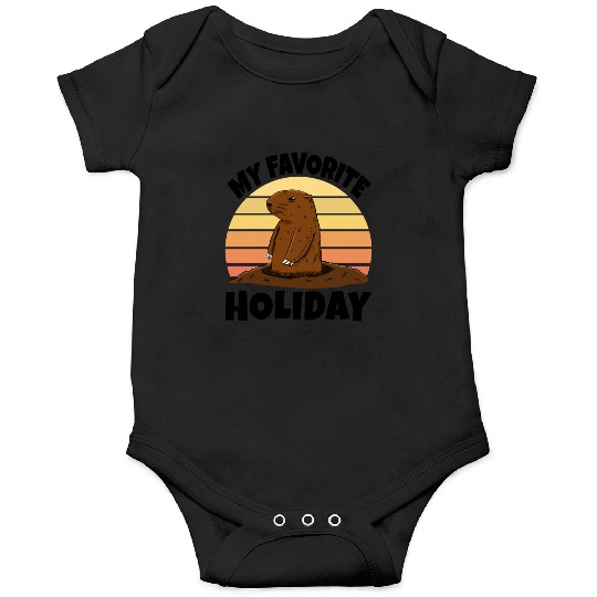 My Favourite Holiday Groundhog Onesies