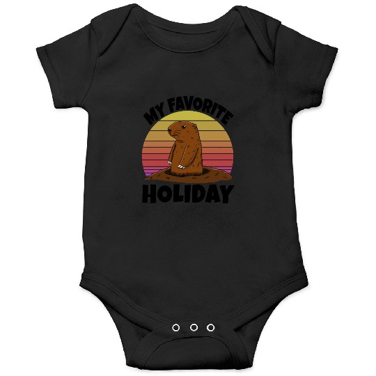 My Favourite Holiday Groundhog Onesies