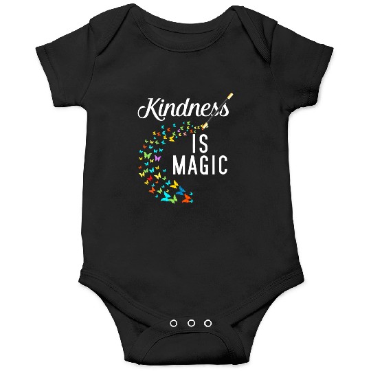 Womens Kindness is Magic Butterflies Kind Teacher Onesies