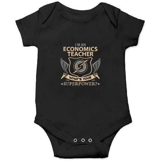 Economics Teacher Onesies - Superpower Job Gift It