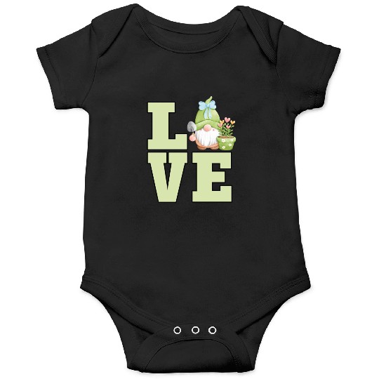 Cute Garden Gnome Lover Funny Flower Plant Onesies