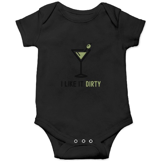 I Like It Dirty Martini Glass Funny Drinker Onesies