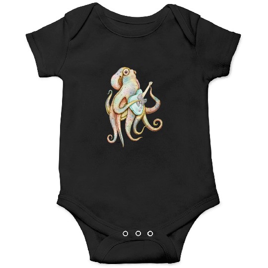 POLAH the axe wielding Octopus on Aqua Onesies