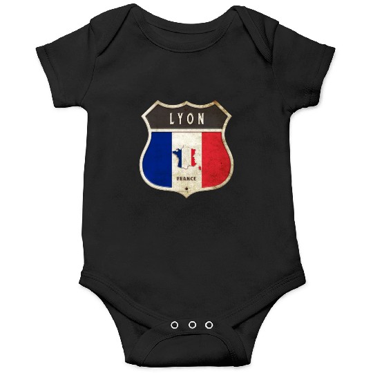Lyon France coat of arms flags design Onesies