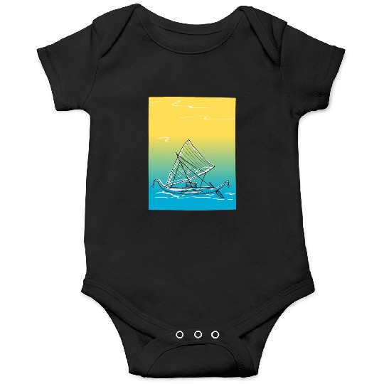 sailing canoe Onesies