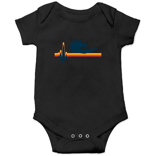 Airboat Fanboat Airboating Swamp Boat Heartbeat Onesies