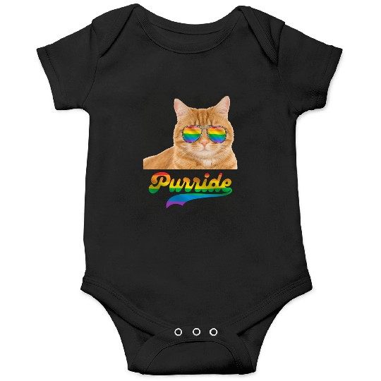 Cat Gay Pride Rainbow Flag LGBT Onesies