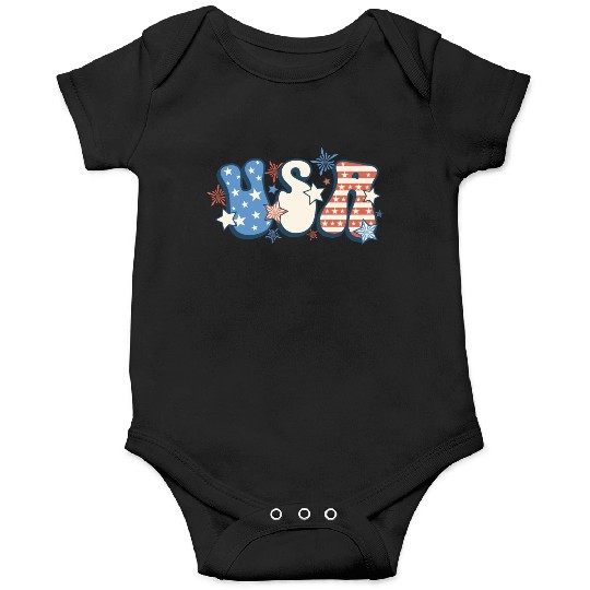 Retro USA Onesies, Funny Fourth of July 2022, 4th of