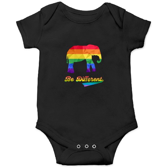 Gay Pride Elephant LGBTQ Rainbow Flag Onesies