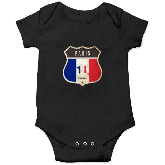 Paris France coat of arms flags design Onesies