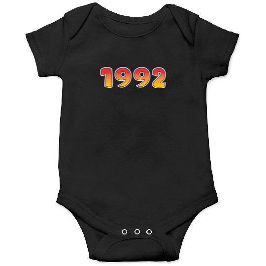 Year 1992 In Orange - Yellow Design Onesies