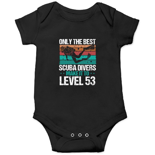 53 Scuba Diving Level 53 Year Diver Snorkeling Onesies