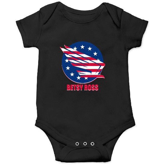 Patriotism USA Betsy Ross Flag Stars Stripes Eagle Onesies