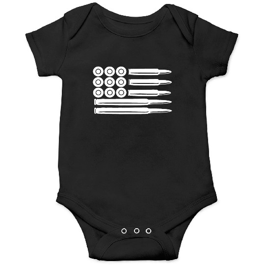 Stars Stripes Bullets Guns Ammo America Clothing Onesies
