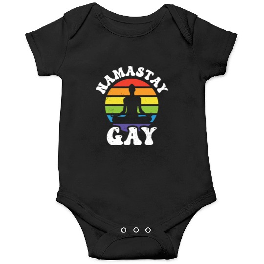 Mamastay Gay Funny Yoga Lgbt Pride Namaste Pride Onesies