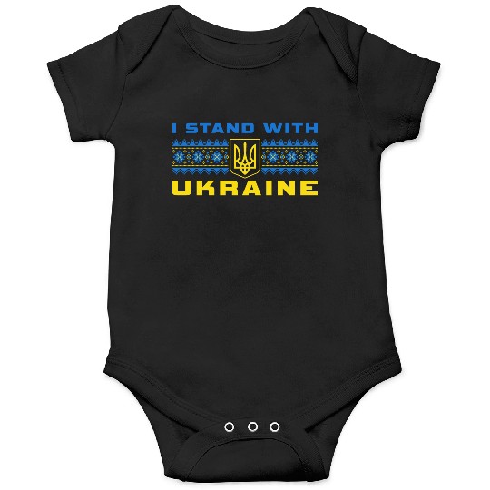 I STAND WITH UKRAINE BLUE-YELLOW Onesies