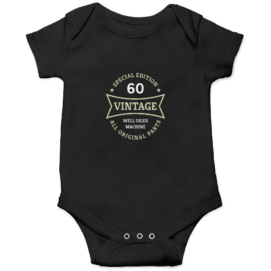 60 Years Old 60th Birthday Gifts Born 1963 Vintage Onesies