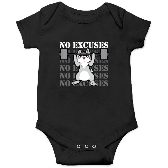 No Excuses Weightlift Gym Lover Funny Easter Bunny Onesies