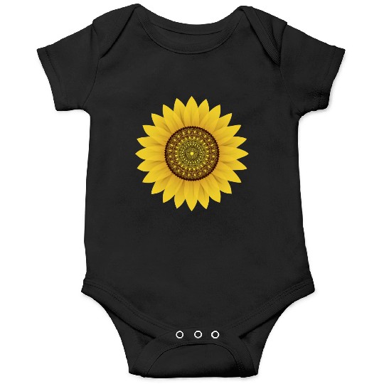 Golden Sunflower Mandala Onesies