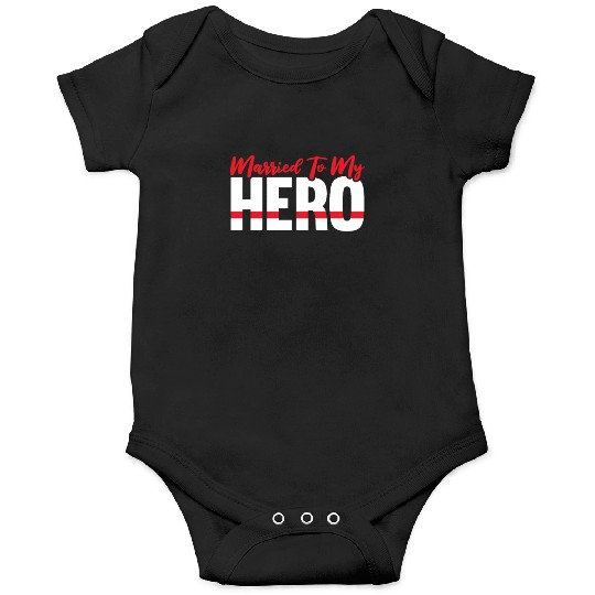 Firefighter Fireman Thin Red Line Onesies