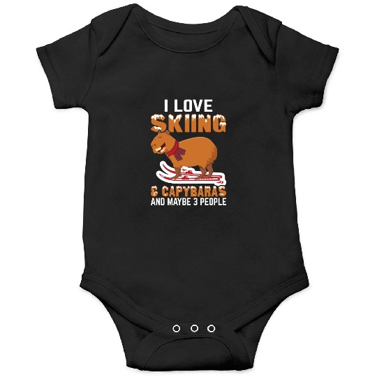 I Love Skiing and Capybaras and Maybe 3 People Onesies