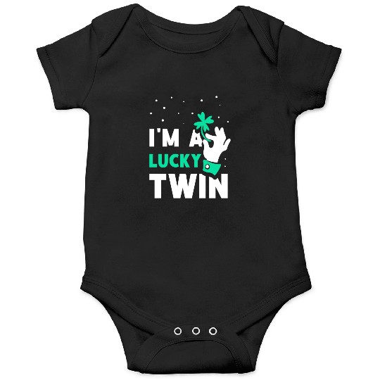 I'm A Lucky Twin St. Patricks Day Ireland Irish Onesies