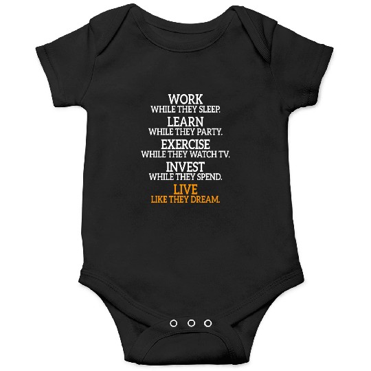 Work While They Sleep Business Motivation Success Onesies