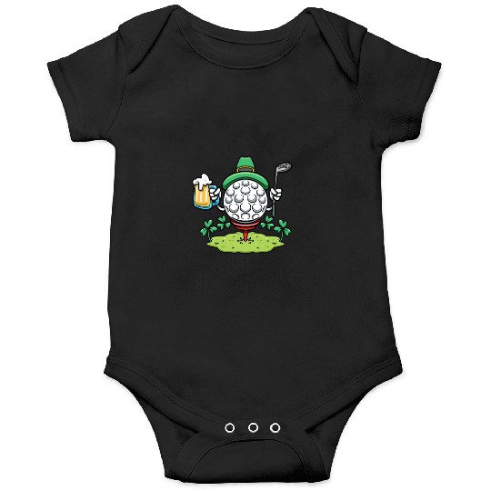 Golf Player Shamrock Golf St Patricks Day Golf Onesies