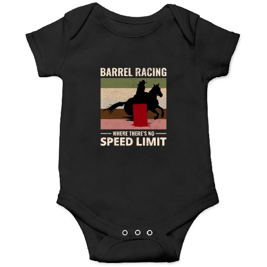 Barrel Racer Rodeo Racing Horse Riding Race Funny Onesies