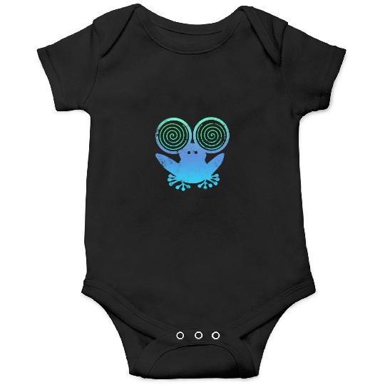 Hypnotic Frog Blue Onesies