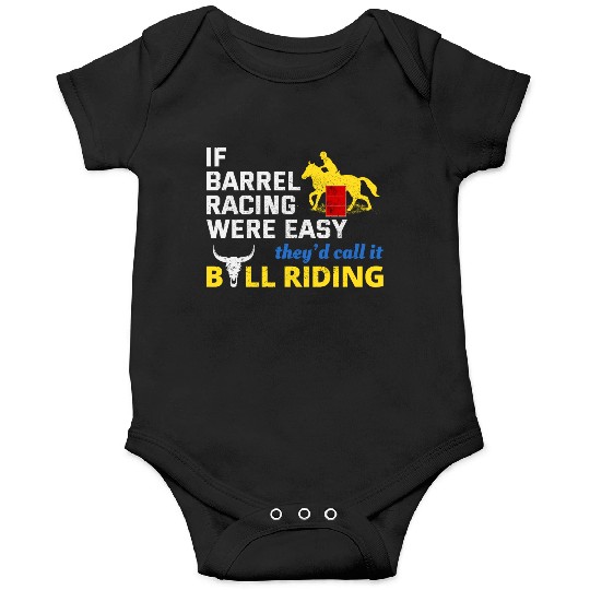Barrel Racer Rodeo Racing Horse Riding Race Funny Onesies