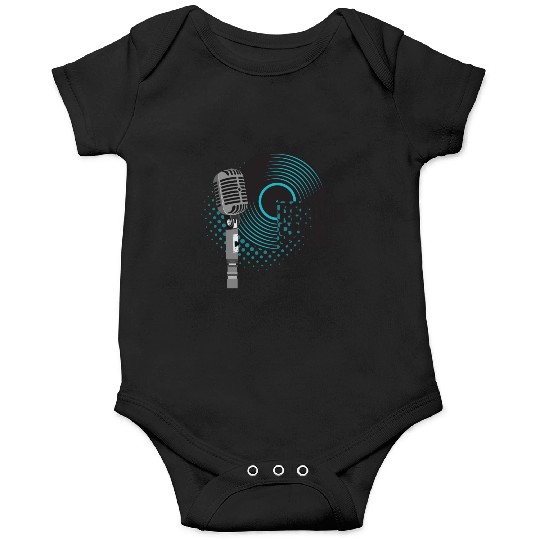 guitar and a microphone for the concert Onesies