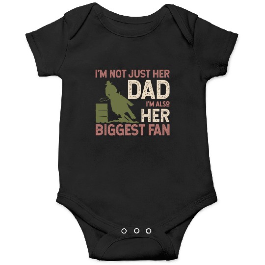 Barrel Racer Racing Horse Riding Dad Fathers day Onesies