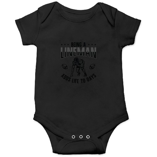 Football Lineman Life Player Sports Onesies