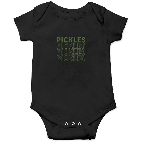 Funny Vegetable Pickles Retro Green Cucumber Humor Onesies