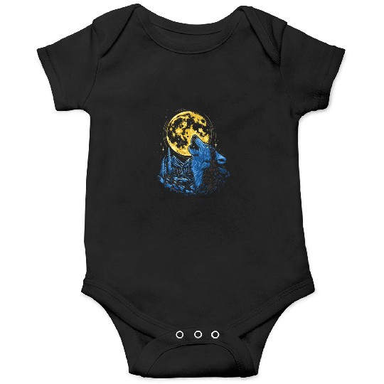 Wolf Moon Forest Wolves Nature Nature Liever Full Onesies