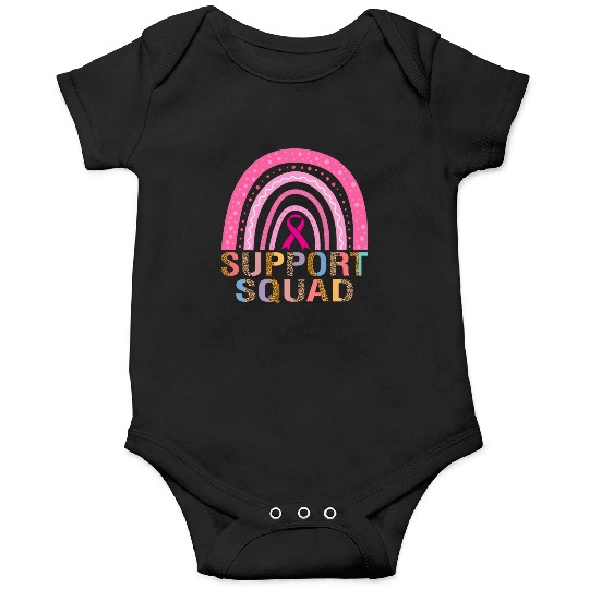 Support Squad Leopard Pink Warrior Breast Cancer Onesies