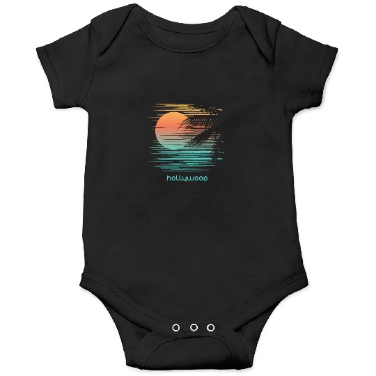 Artistic Hollywood California Palm Tree Vacation Onesies