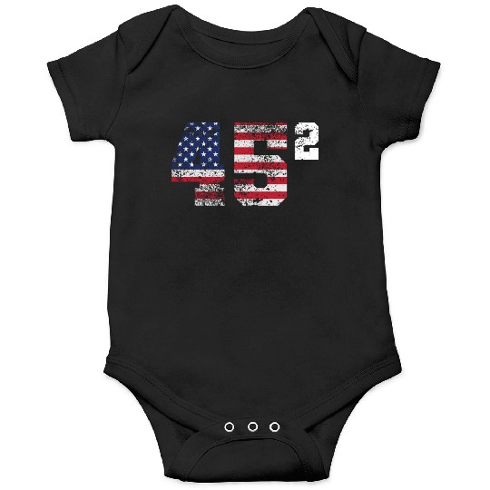 Trump 45 Squared Republican Onesies